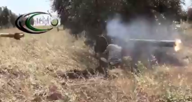 Syrian rebel firing HJ-8